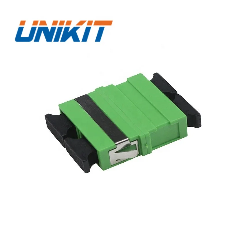 FTTH Accessories Flangeless Duplex SM Fiber Optic Coupler without Flange for Fast Connector 2 Port SC APC Fiber Optic Adapter