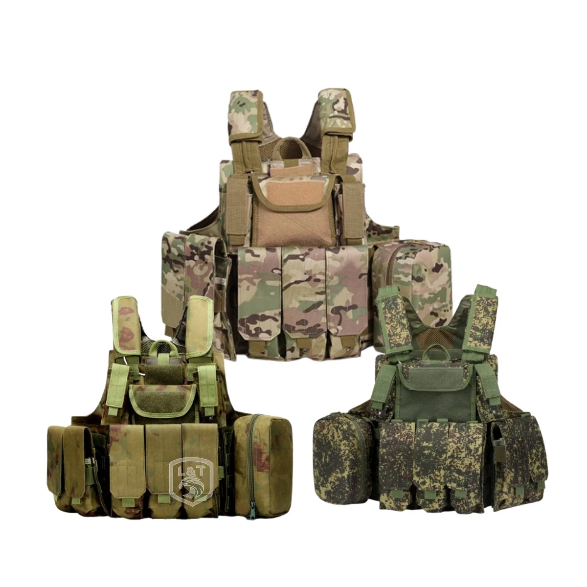 Custom Tactical Vest Multi-functional Molle Tactical Vest With Multi-pouches Durable Oxford Fabric