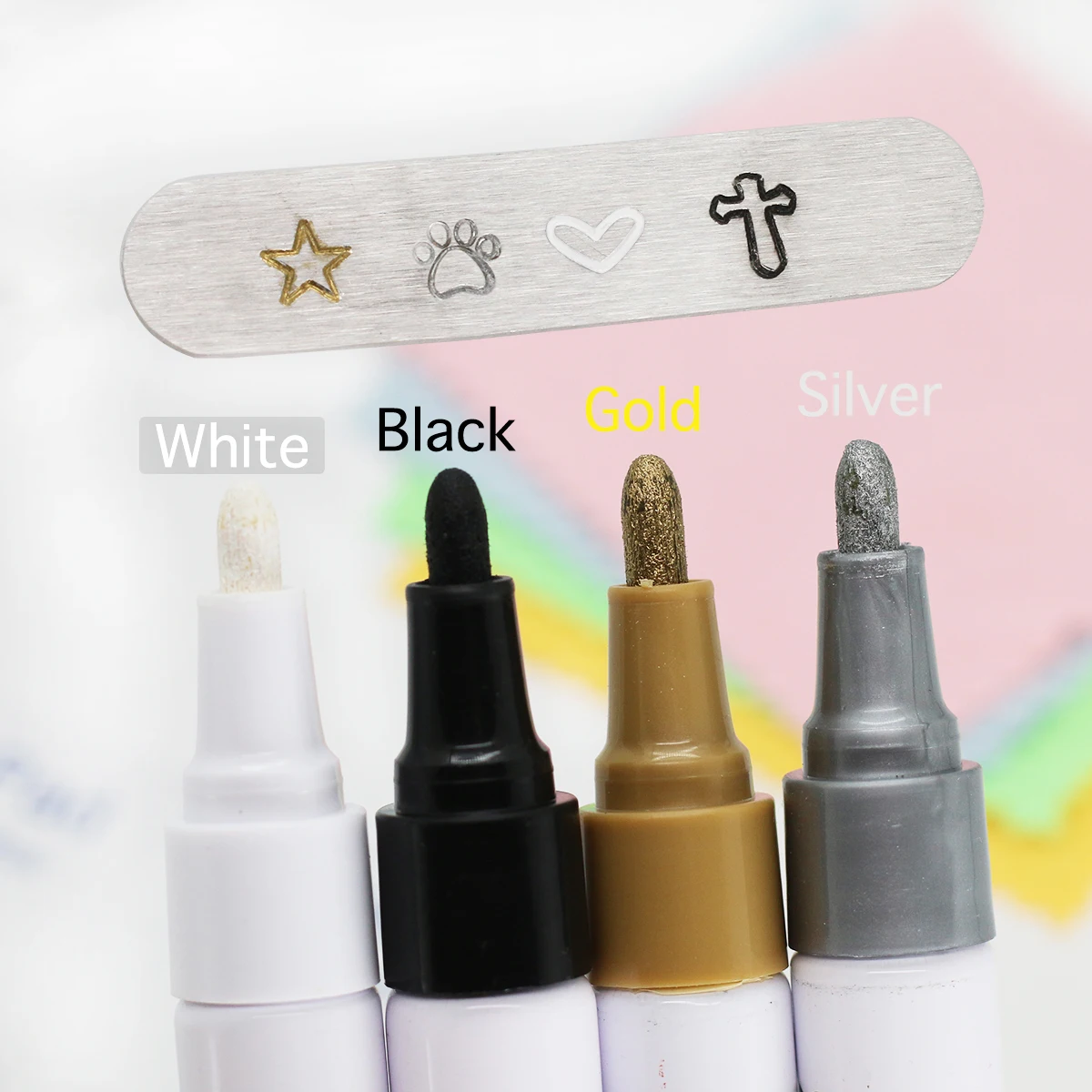 Enamel Marker Ink Pen Paint Match Metal Stamp Engraving DIY Jewelry Aluminum Metal Making Tool for Jewelry