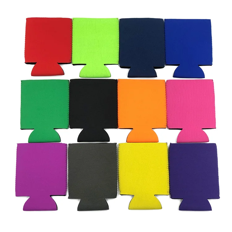 Sublimation Blank Beer Can Coozzie Holder Folding Custom Logo Insulated Can Coolers for Sports Outdoors