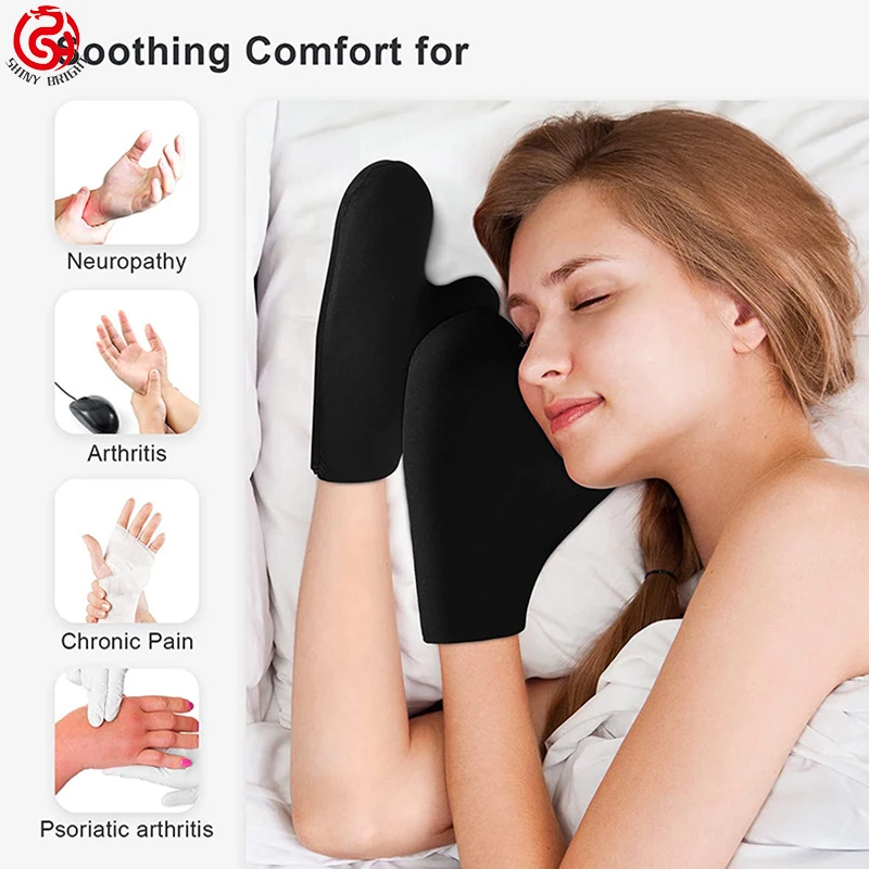Hot And Cold Therapy Reusable Arthritis Ice Pack Gloves Finger Compression Gel Ice Glove