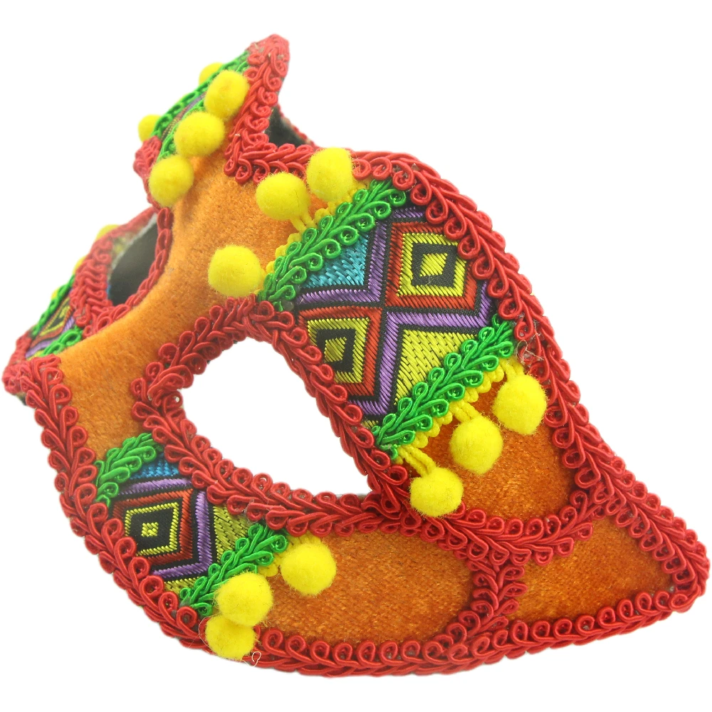 Sexy Colorful Venetian Masquerade Mask Halloween Prom Carnival Fancy Flannel Half Face Eye Mask