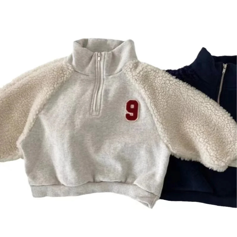 2024  New Style Custom organic toddler hoodie sets baby zip hoodie and jogger baby sportswear  terry children jogger set