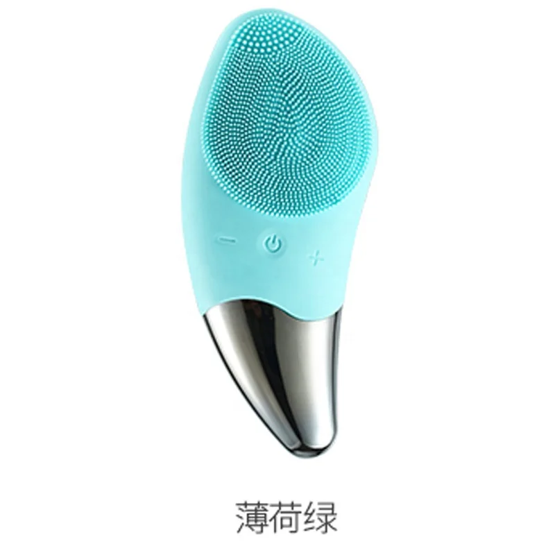 Popular private label Exfoliators automatic foaming Sonic silicone Facial Cleansing Brush Silicone Face mask Cleaning Brush