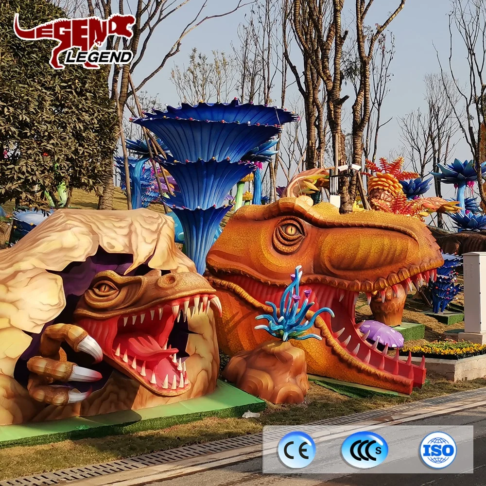 4 M Long Realistic Life Size Fiberglass Dinosaur Statue For Park