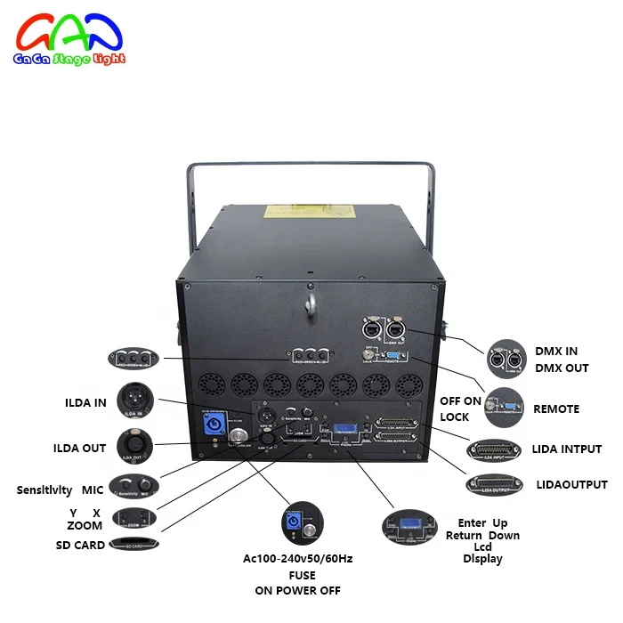 outdoor programmable 20 watt rgb stage laser light show system for rentals