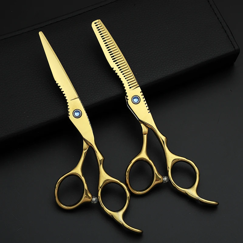 F99 Professional 6-Inch Straight Blade Hair Cutting Scissors High Quality Razor for Beauty Use