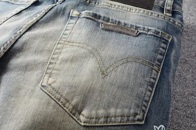 KX05 High street personality mens casual jeans cross embroidered plus size men jeans printed slim pants