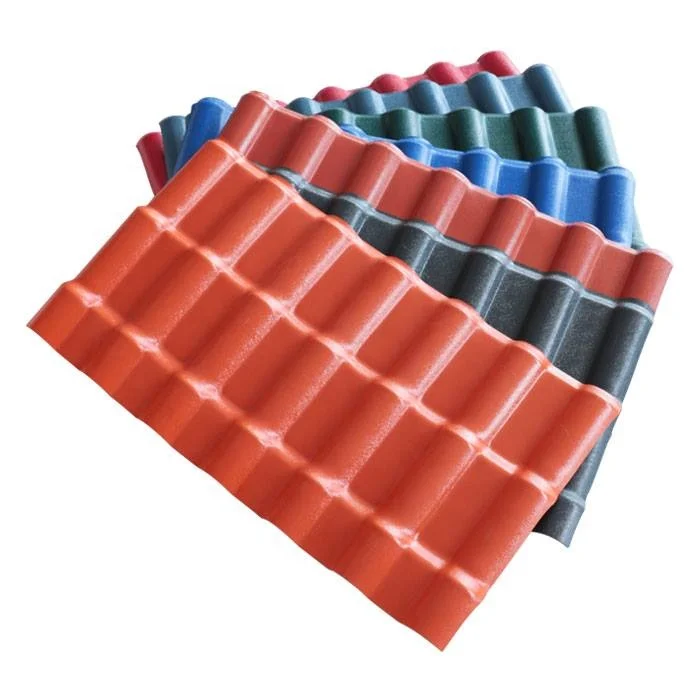synthetic resin roof tile popular in India anti corrosive Spanish ASA PVC plastic roof sheet for apartment