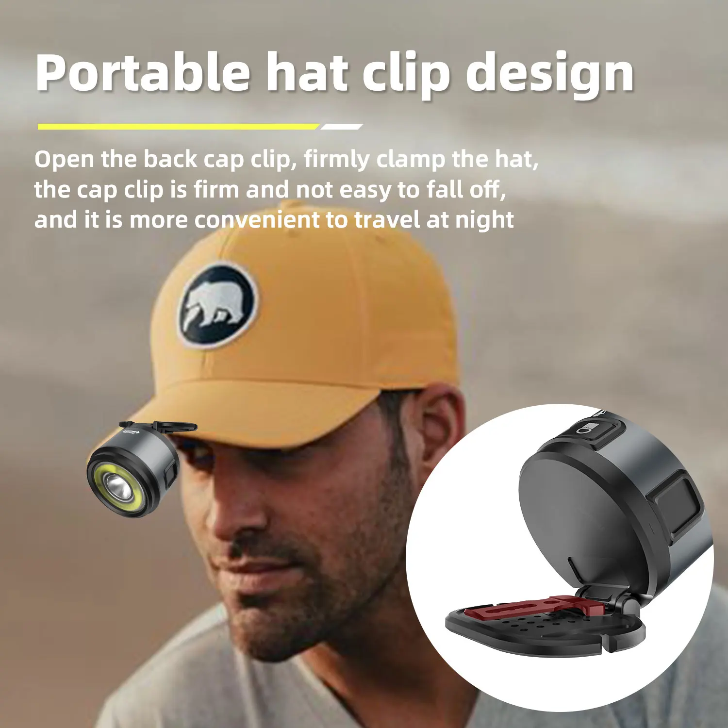 Super Bright Headlamp Type-C Rechargeable Head Lamp Flashlight Waterproof LED Headlight 7 Modes Head Lights for Camping Fishing