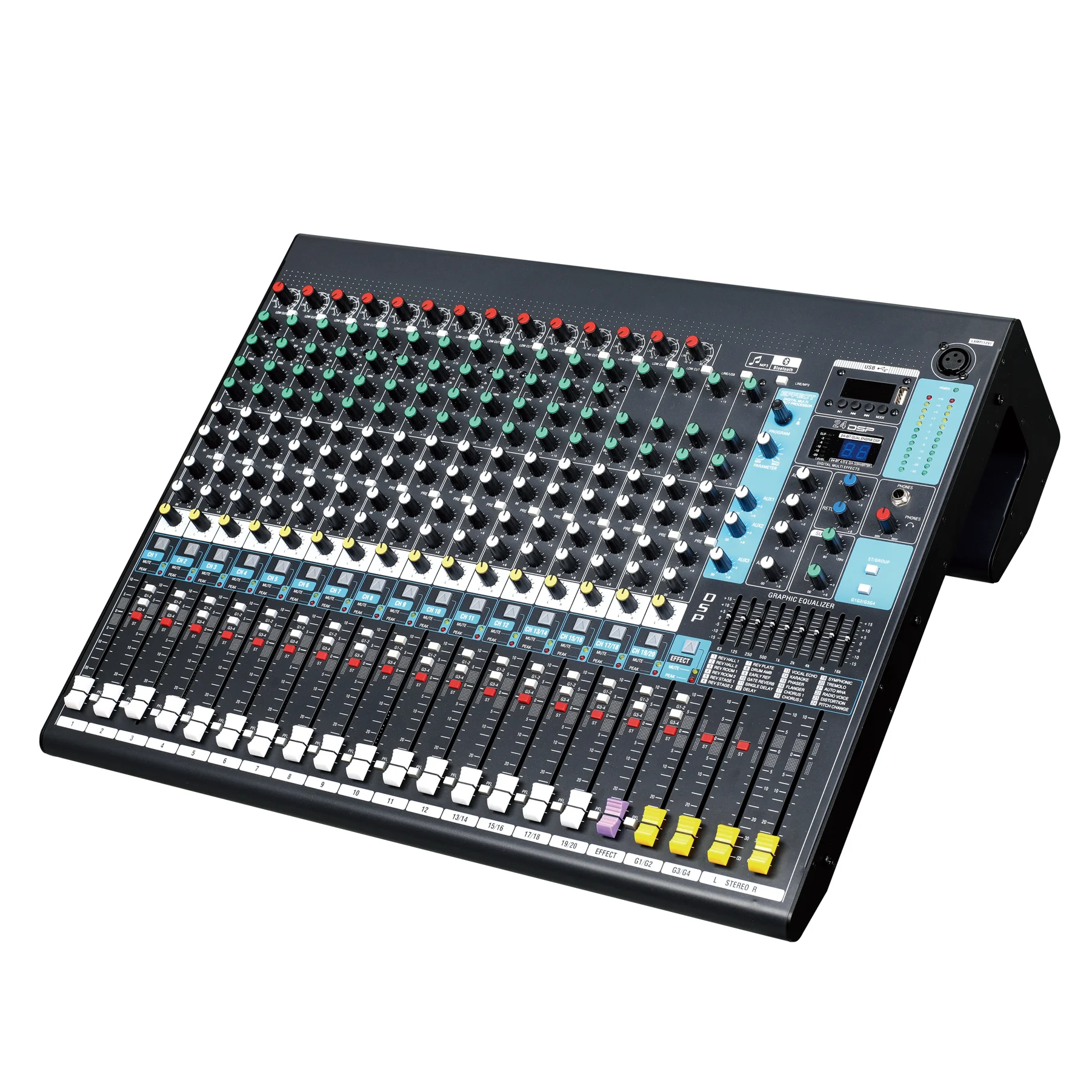 QX20 профессиональный аудио цифровой микшер микшерная консоль DJ Sound USB Регистратор