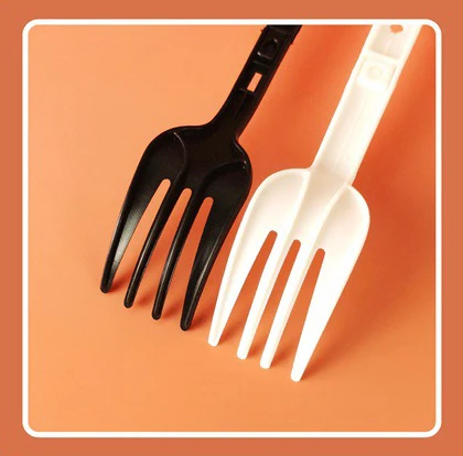 Direct Selling Individually Packed Thickened Fork and Spoon Disposable Plastic PP Folding Fork