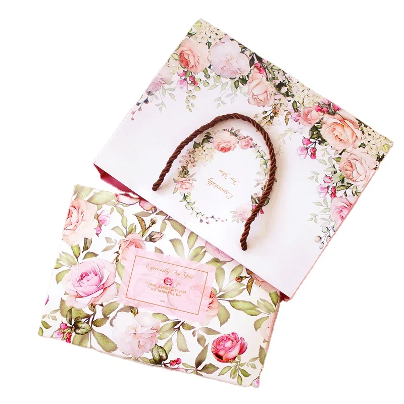 Customized paper bag and box set hot style competitive price paper storage box high quality ivory paper