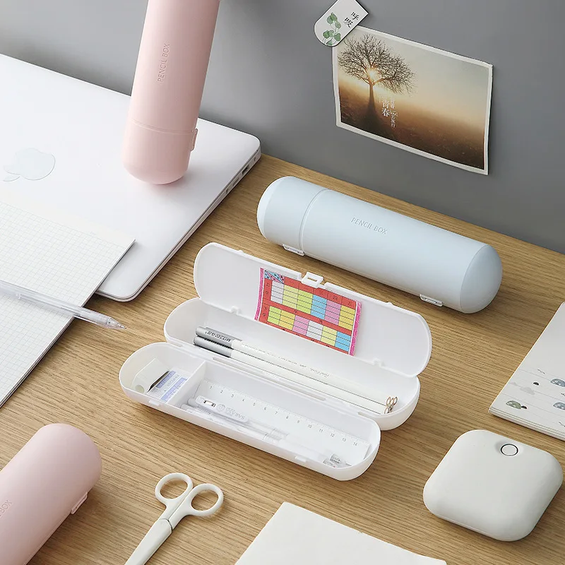 School Supplies Transparent PVC Plastic Cute Pure Clear Pencil Case PP Pen Box Pencil case