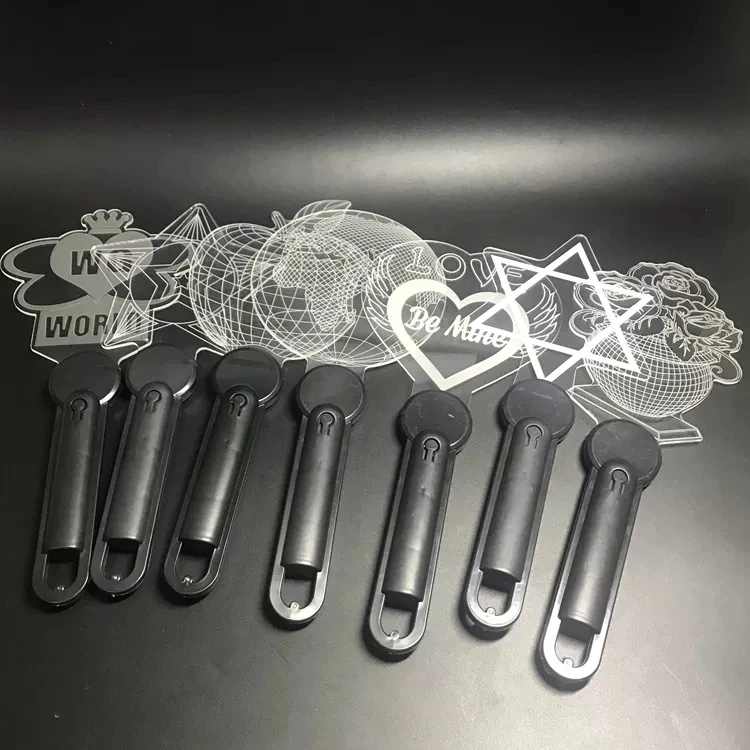 Customized Flashing Light Wands Stick Promotion Gift Led Acrylic Cheering Star Stick Custom Made Light Up Party Promotion Stick