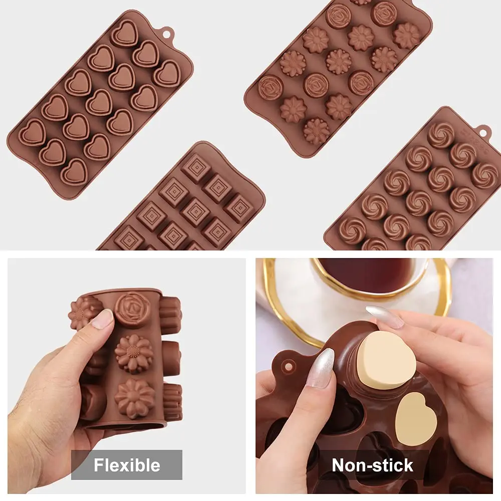 DUMO Hot selling Christmas Multi Shape Cake Candy Mould for Home Making Handmade Silicone Chocolate Molds