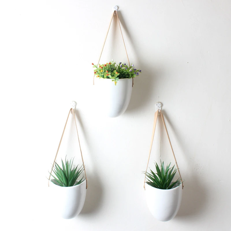 modern orchid geometric living wall garden hanging ceramic basket flower plant pot succulent planter for indoor plant