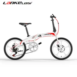 CE certification Folding bike 20 inch aluminum alloy frame double disc brake Shimano 7 speed bicycle road bike men and women