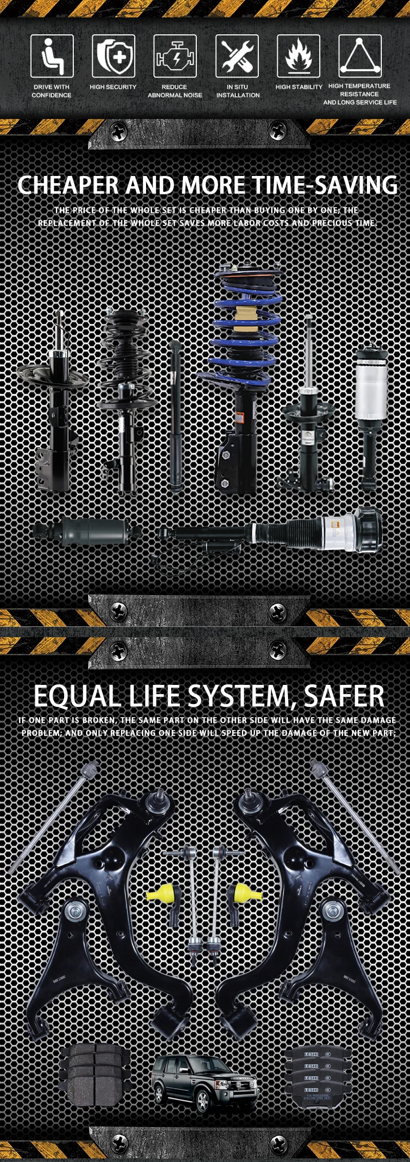 LESHI oe 8WD413031 B9V705L 814904010087 shocks front shock absorber for audi A4L B9