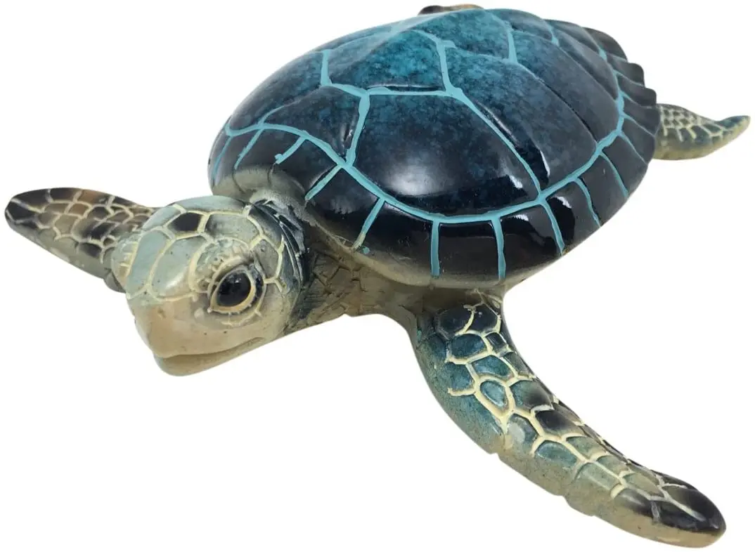 Синяя морская черепаха Статуэтка из смолы для внутреннего и наружного