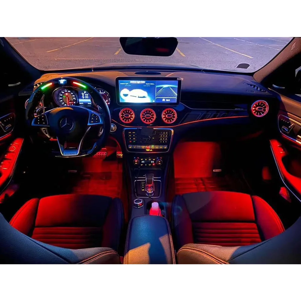 
New Hot Sale Car Ambient Light System Upgrade 12 Color Led Car Interior Decor Atmosphere Light For Mercedes W117 W156 W176 W246 