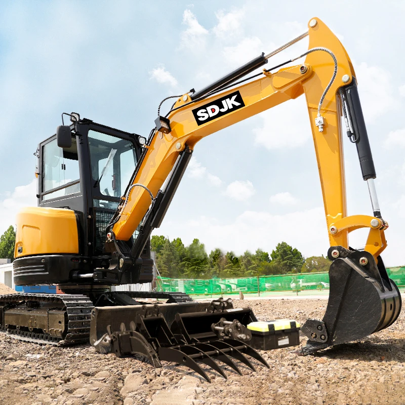 Бесплатная доставка 3 5 тонный экскаватор EPA Kubota небольшой мини-экскаватор 1 тонна 2 тонны новый гусеничный домашний