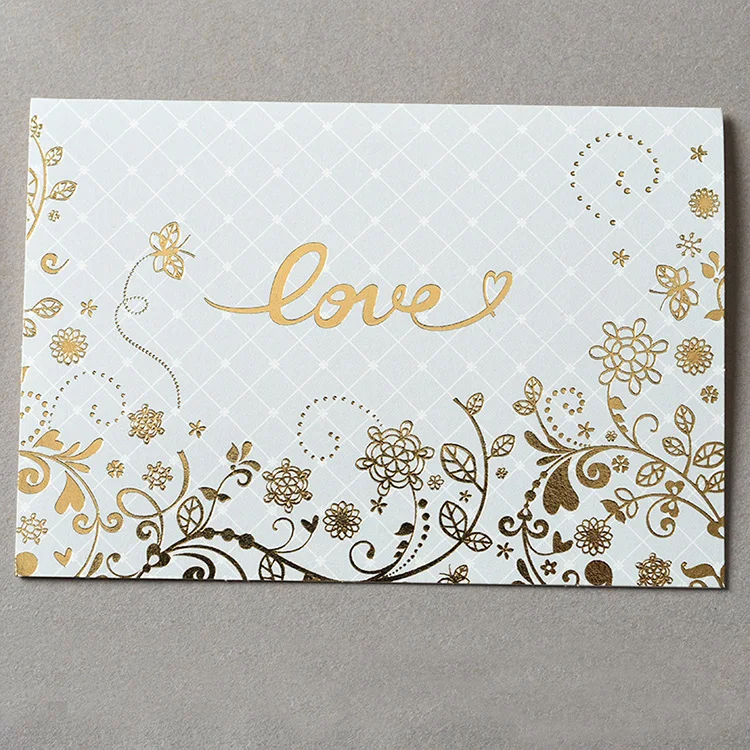 custom printing cheap price modern unique 9 pcs set rose gold letterpress luxury wedding card invitation