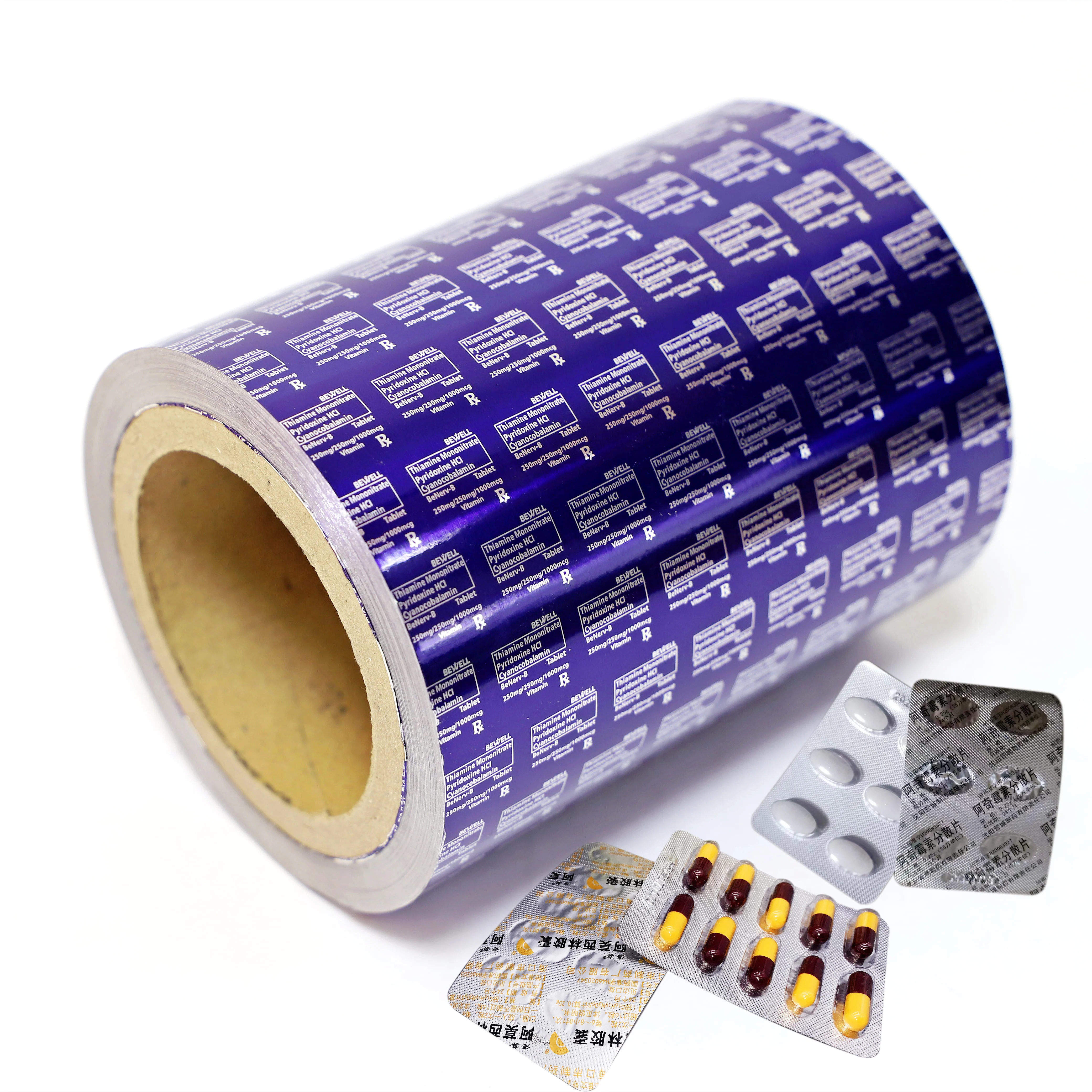 Low price hot selling drug packaging blister aluminum foil for capsule blister packaging