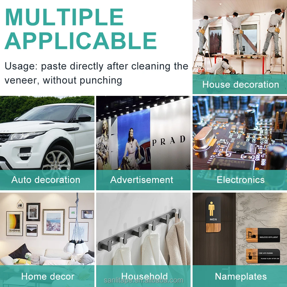 150 Degree High Temperature PE EVA Acrylic Foam Tape Strong Viscosity Double Sided Adhesive Tape For Heater