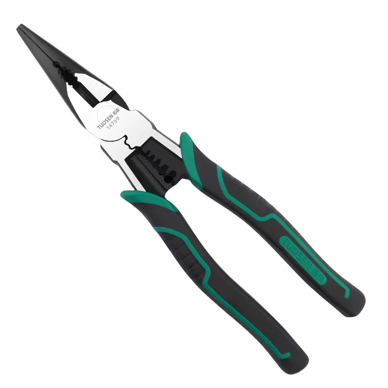 Tuosen industrial grade multifunctional wire pressing flat pliers diagonal pliers pointed nose pliers