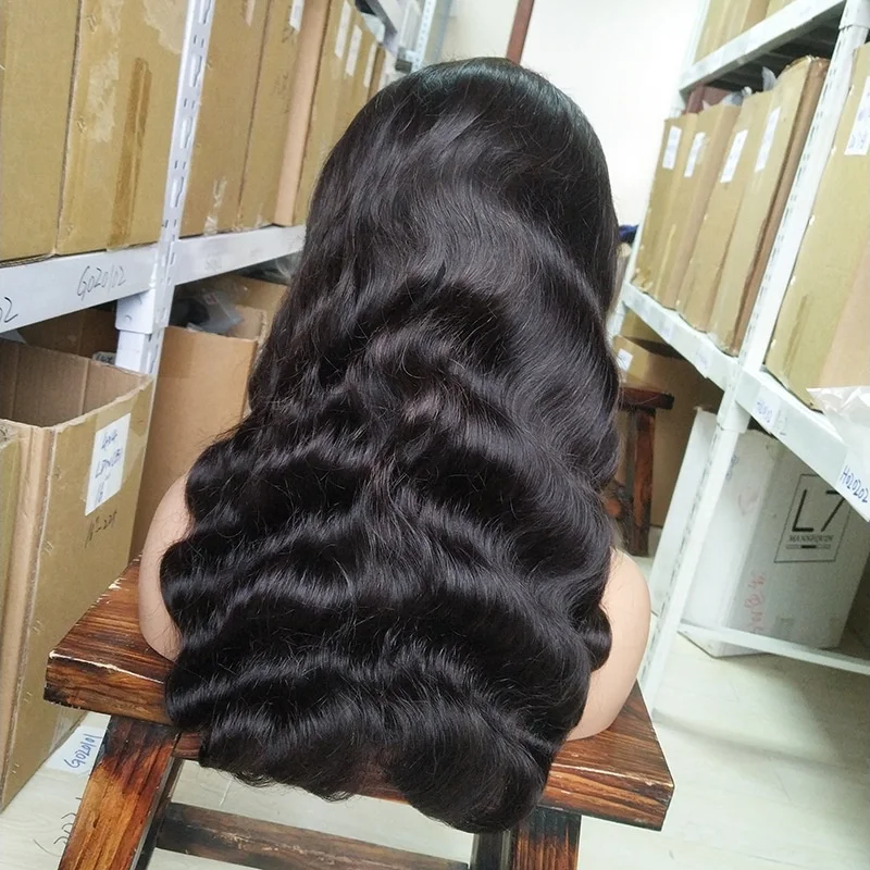 Wholesale 13x4x1 body wave natural raw virgin cuticle aligned brazilian peruvian Human Hair Lace Front Wig