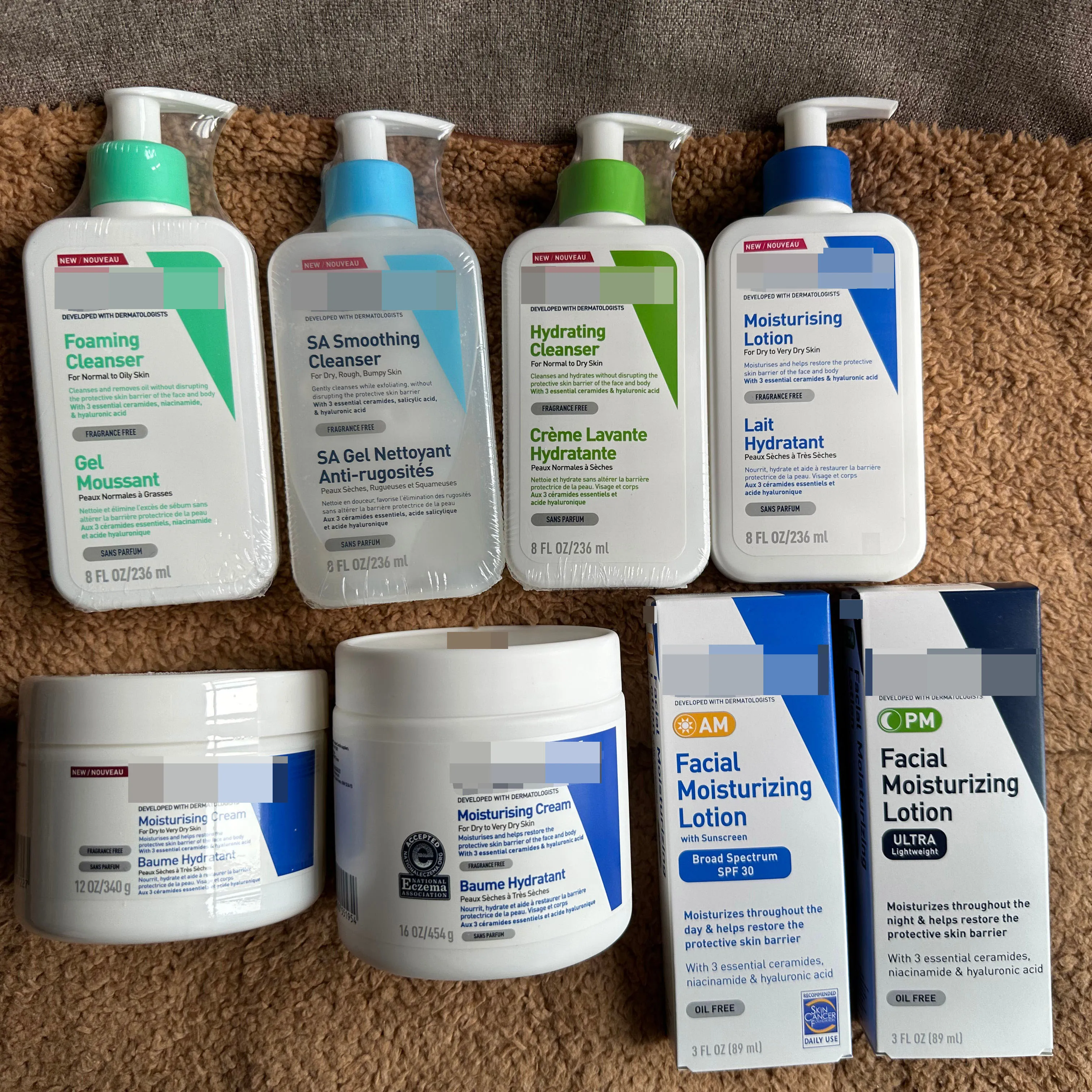 Moisturizing Facial Lotion AM PM Hydrating Facial Cleanser Moisturising Cream Facial Cleaning Care Set Cerav All kind set