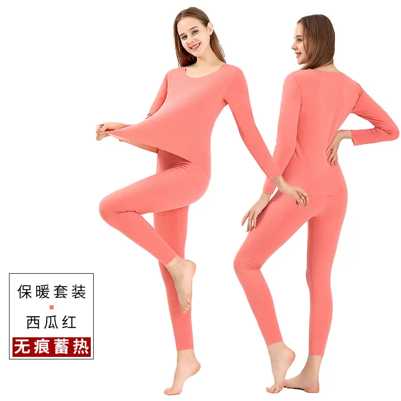 Wholesale Custom Logo Thermal Inner Clothes for Women and Men Couple Style 2 Pieces Sets For Thermal Underwear Set Winter Wear