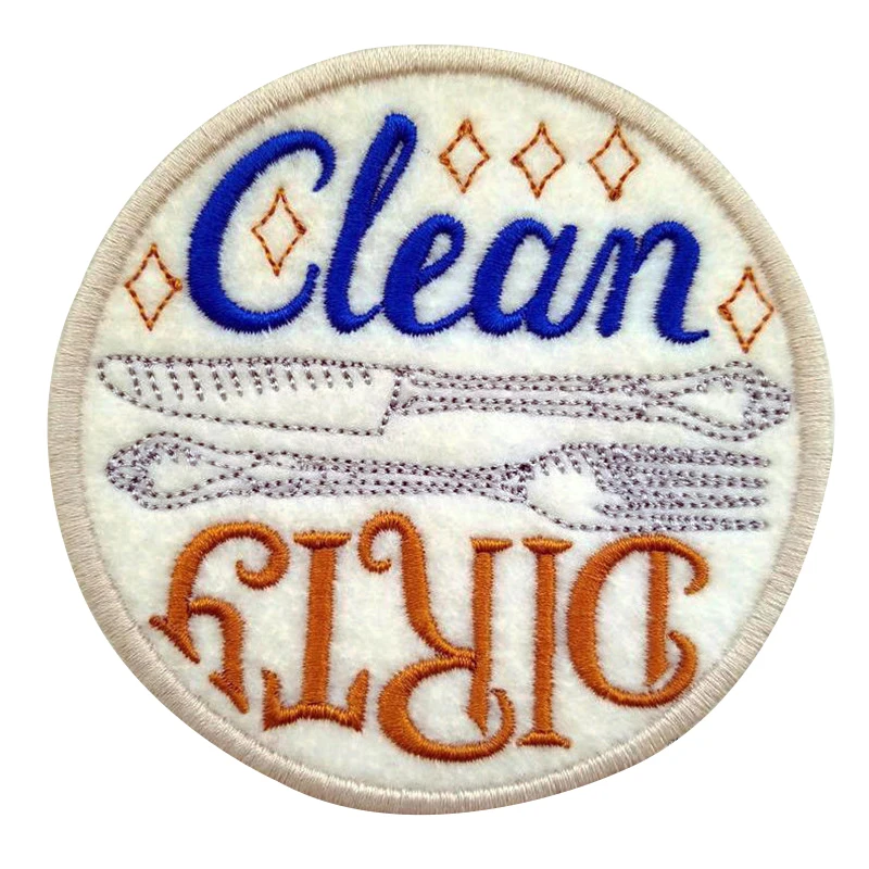 Amerpromo  Custom Fabric Embroidered Patch Badges Sew on Embroidery Patches Clothing Woven Patch