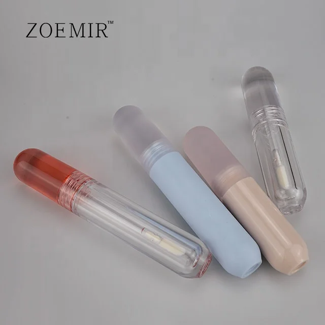 Zoemir lipgloss tubes kit PETG material bullet shape top lipgloss tube cosmetics packaging lip glaze container