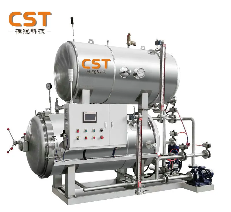 CE certificate Water Immersion  retort machine food for plastic bottle beverage autoclave