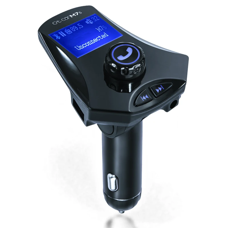 Dropshipping M7S FM Transmitter BT Car Kit Wireless MP3 Player Handsfree with LCD Display USB TF Car Charger