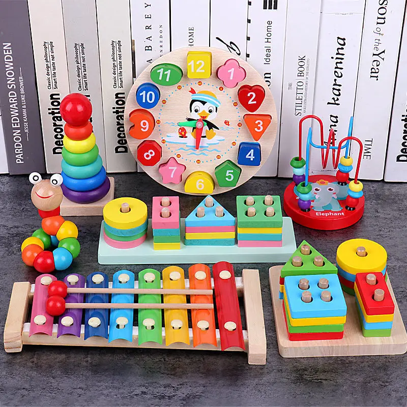 2023 OEM diy customise kids toddler educational busy book toys wooded busy board wooden montessori toys