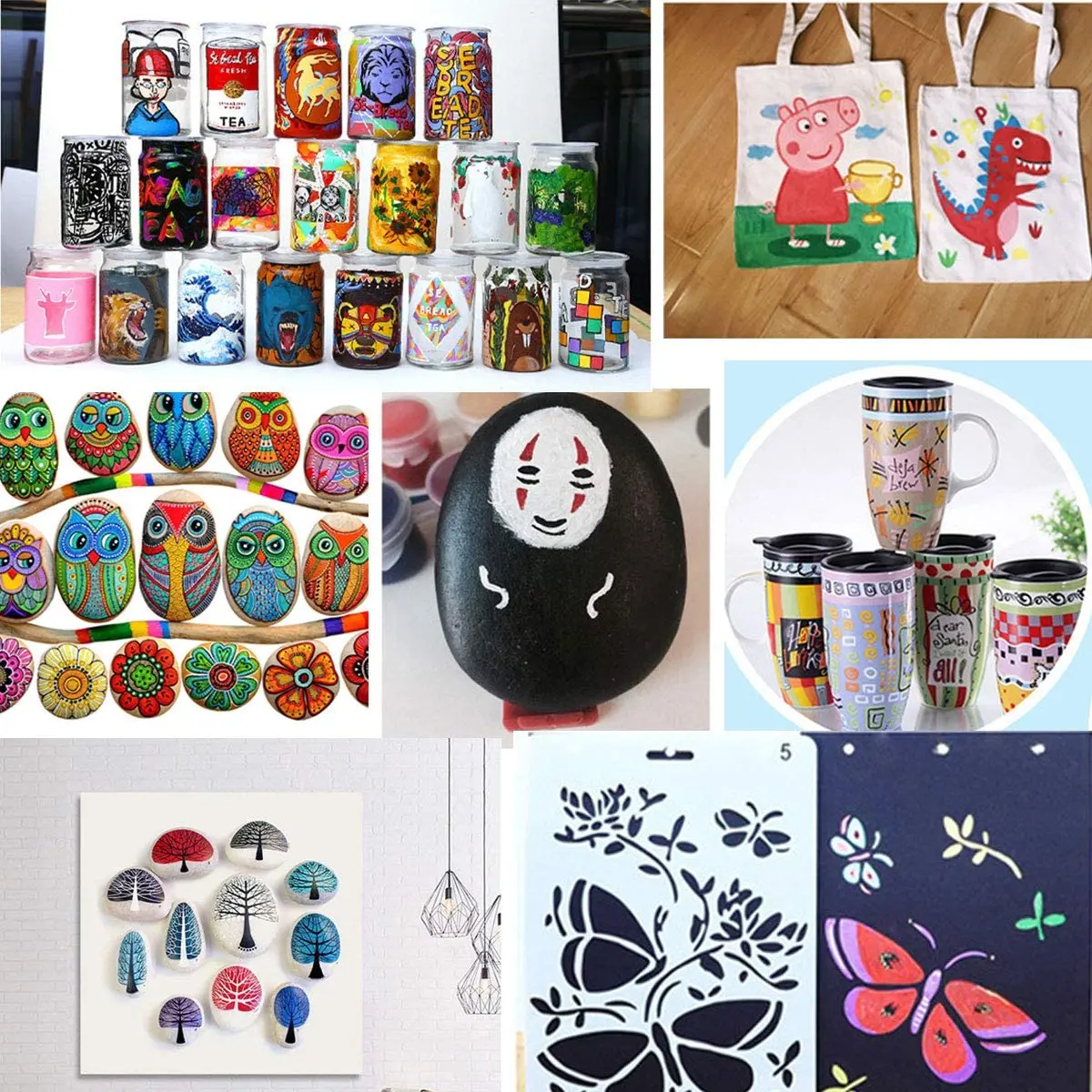 Customized DIY Canvas Wood Glass Fabric Metal Plastic 12 colors Acrylic Paint Pens Paint Markers