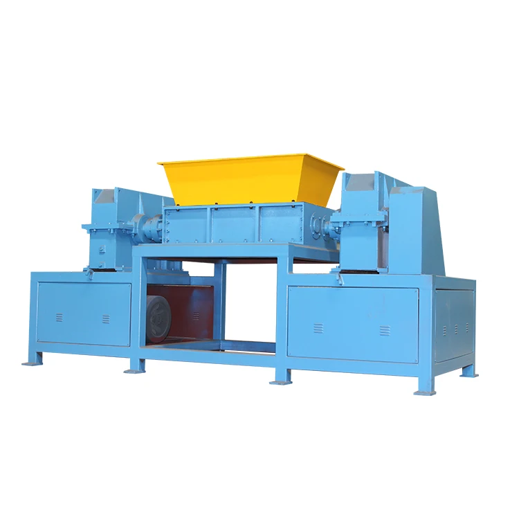 Factory price car tire copper wire animal bone waste metal scrap industrial double shaft shredding machine