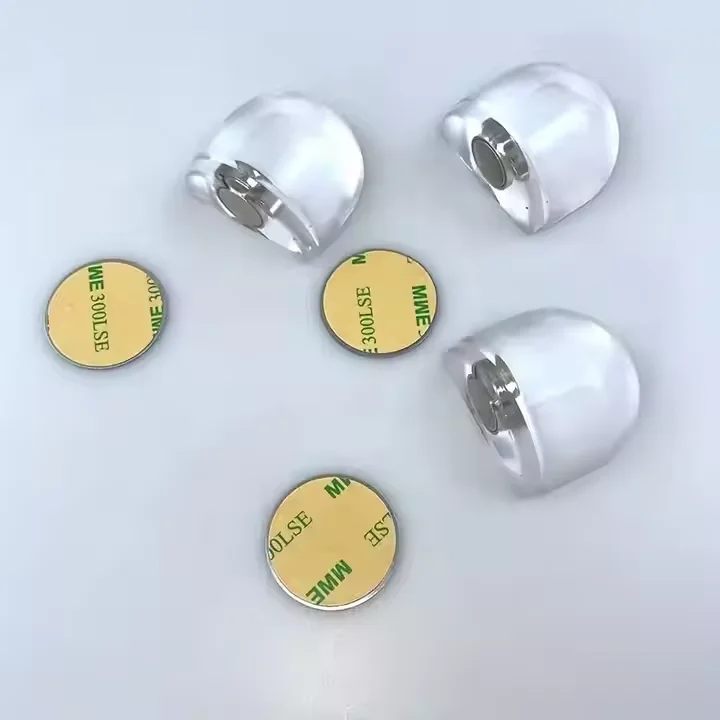 transparent door stopper reusable self adhesive floor door stop magnetic door bumper stopper
