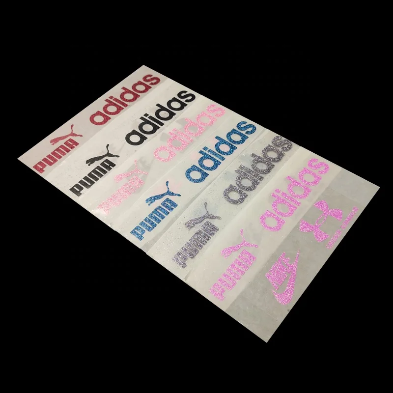 Custom Glitter Transfer Sticker Labels for T-Shirts Plastisol Heat Transfers For T-Shirt