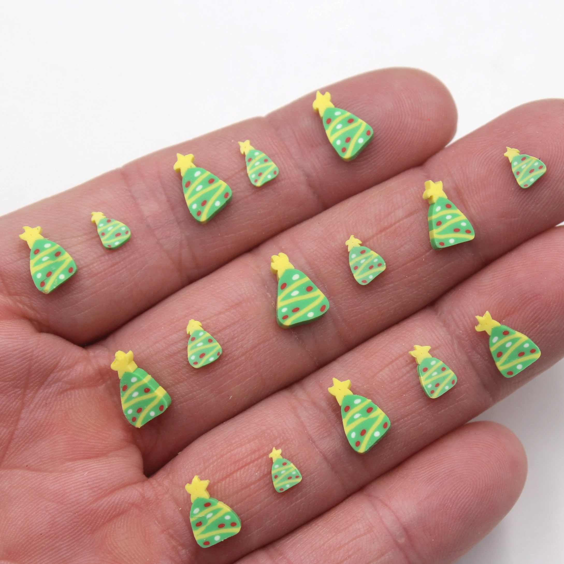 1KG/Bag Slime Accessories Clay Slices Christmas Themed Trees Crutch with Beads Mixture Sprinkles for DIY Crafts