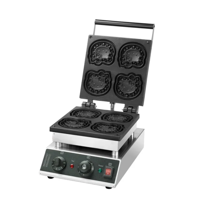 High Productivity Hello Kitty Shaped Waffle Machine 5-Star Hotel Quality New Condition Kitchen Equipment for Restaurants