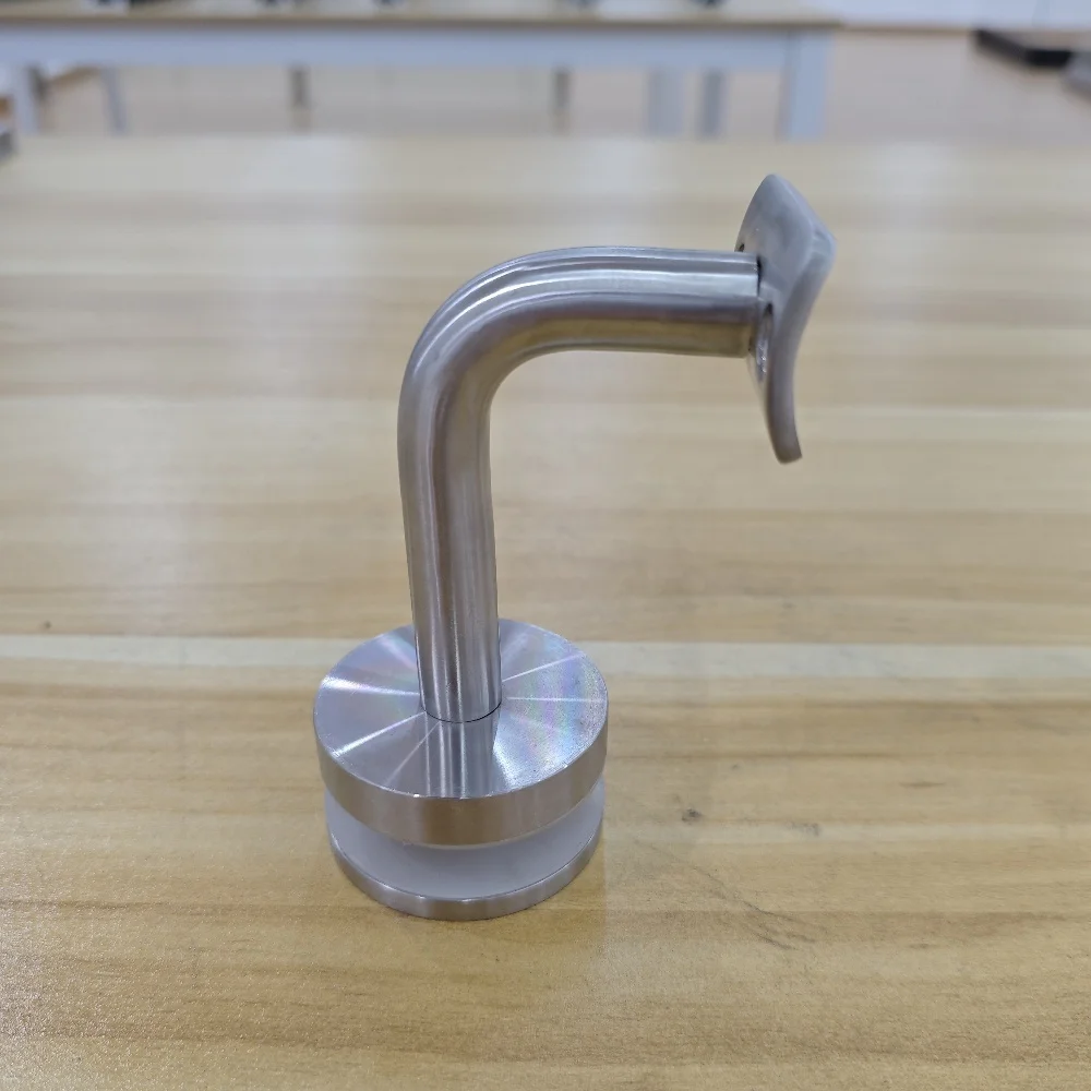 SS Glass Stair Railing Fittings 180 Degree Handrail Bracket Adjustable Handrail Bracket