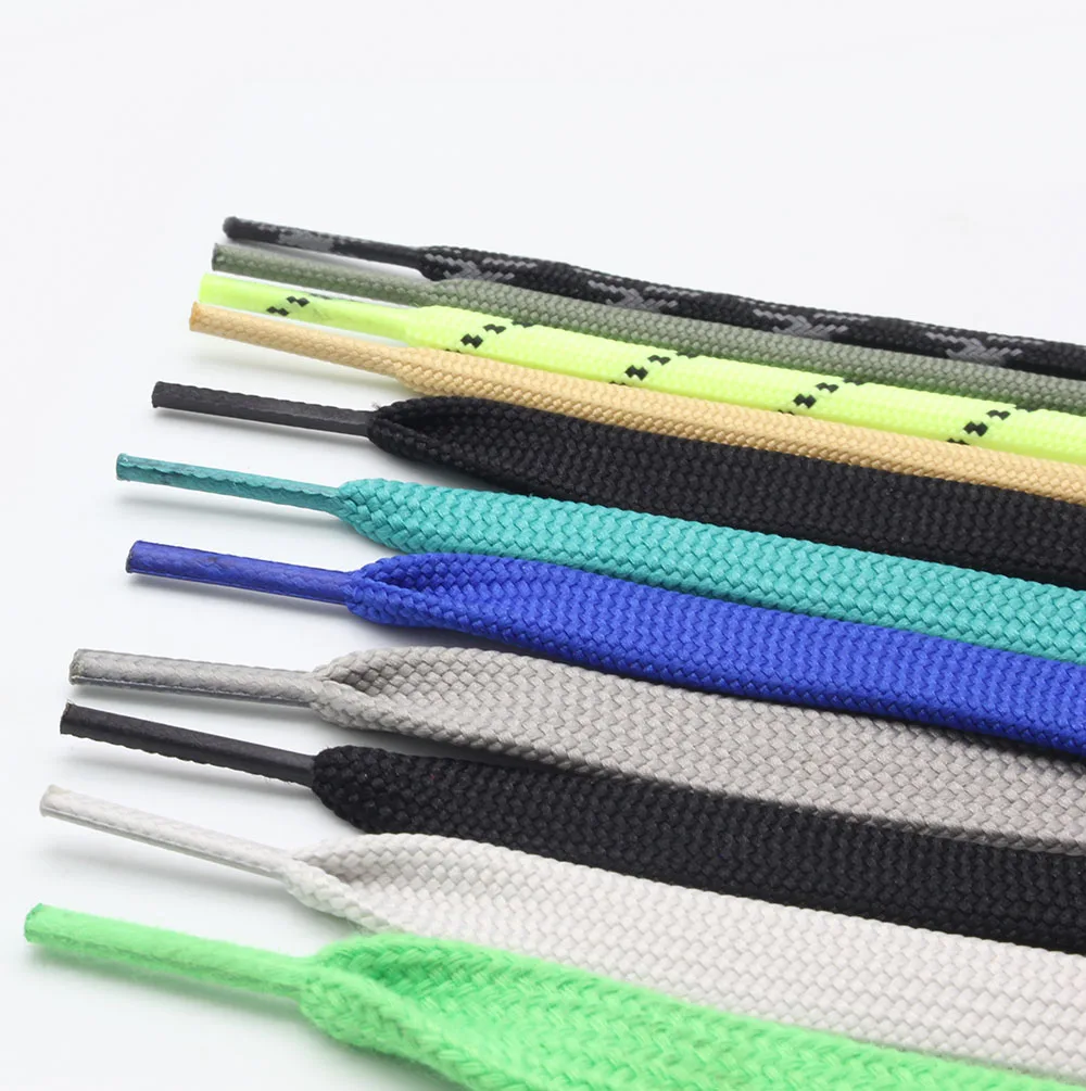 Custom Shoe Laces No Plastic Tips Eco-friendly Hot Pressed End Tips Shoelaces for sneakers