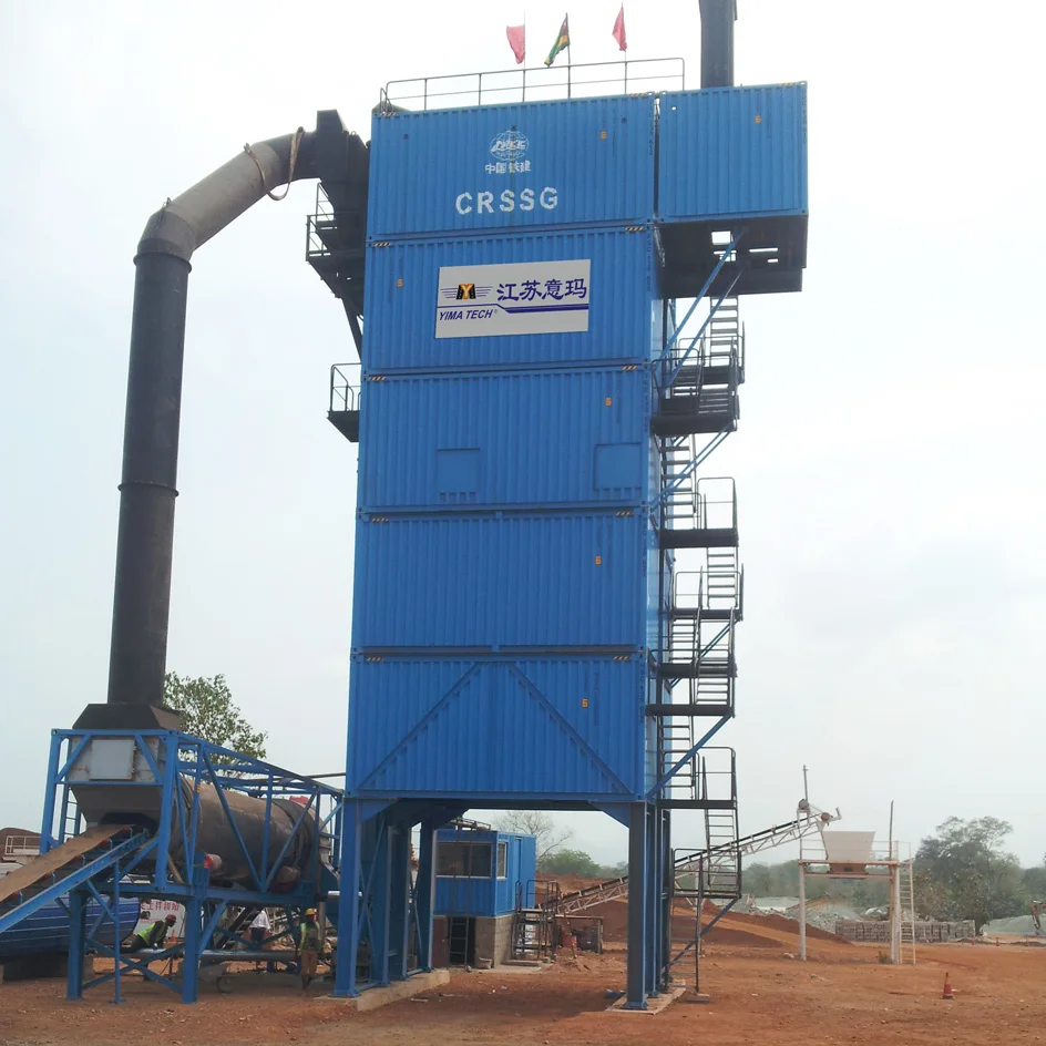 LB1500 120T/H Mobile Batching Plant Asphalt Mixing