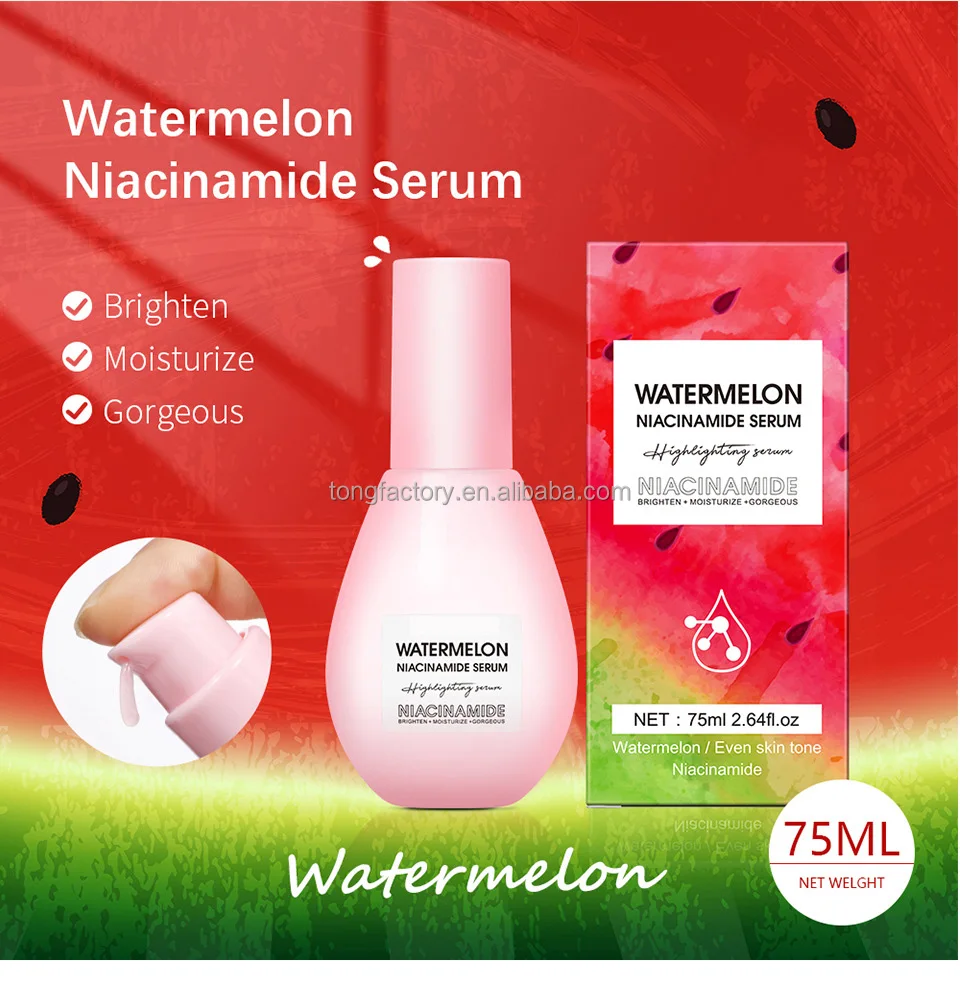WATERMELON NIACINAMIDE SERUM Moisturize Hydrate Repair Damaged Skin Barrier Face Serum