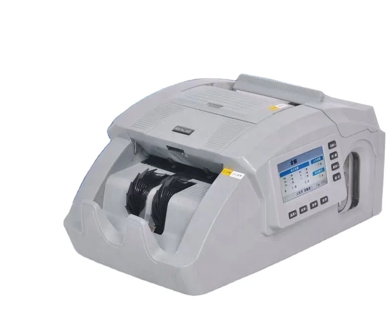 Note Counting and banding integrated machine bill counter & bill binder LCD-touch sensitive money counter with binder
