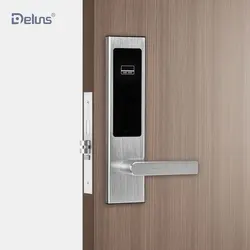 Deluns Rfid Hotel Lock System, Wireless Card Electronic Door Handle Lock, Networking Hotel Door Lock Smart System Price